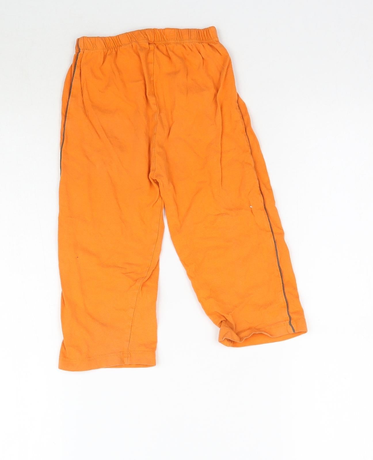 Primark Boys Orange Solid   Pyjama Pants Size 2-3 Years