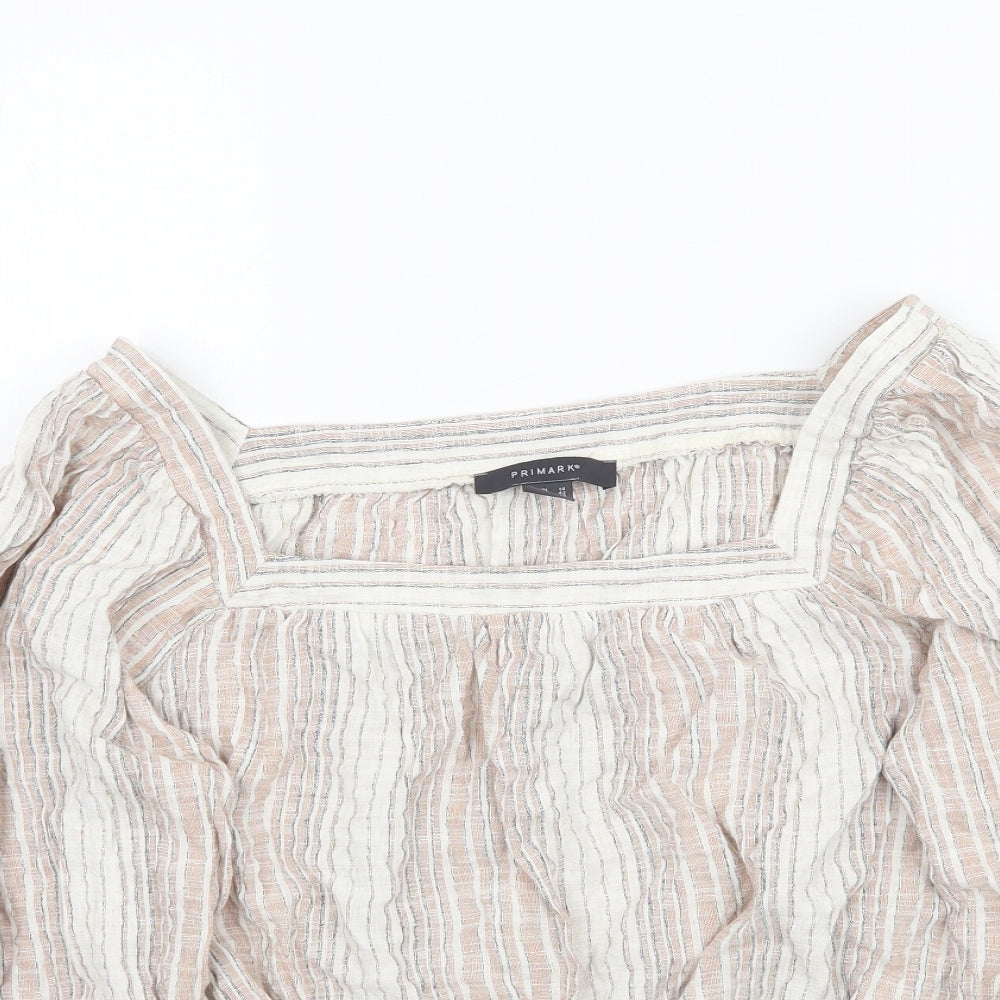 Primark Womens Multicoloured Striped  Basic Blouse Size 14
