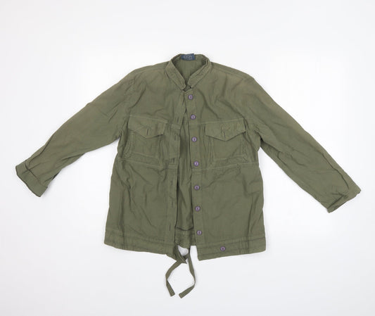Manos Bratis Womens Green   Basic Button-Up Size S