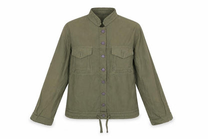 Manos Bratis Womens Green   Basic Button-Up Size S