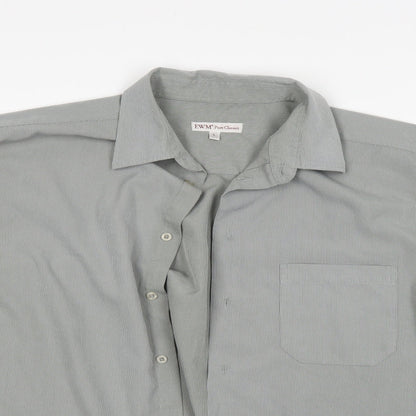 EWM Mens Grey    Button-Up Size L