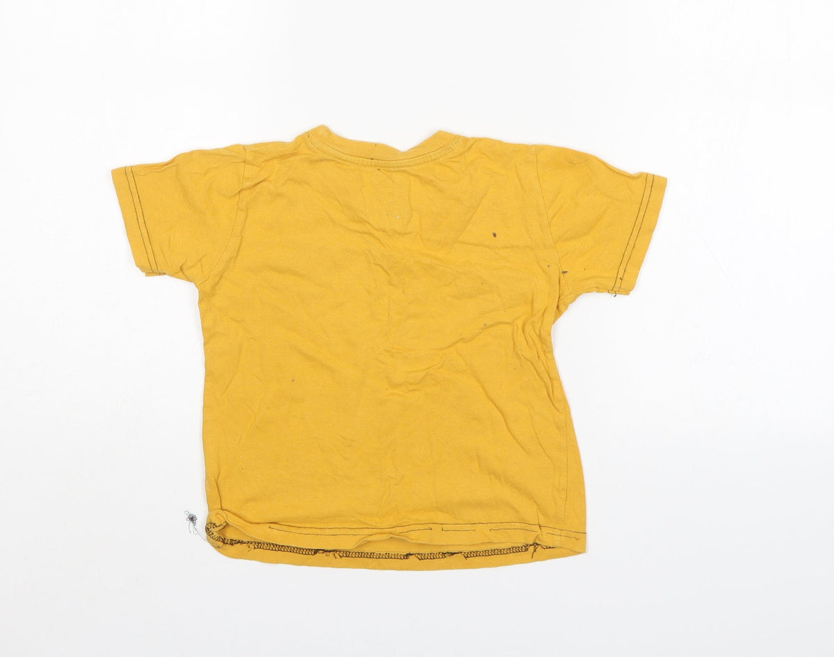 Rebel Boys Gold   Basic T-Shirt Size 3-4 Years