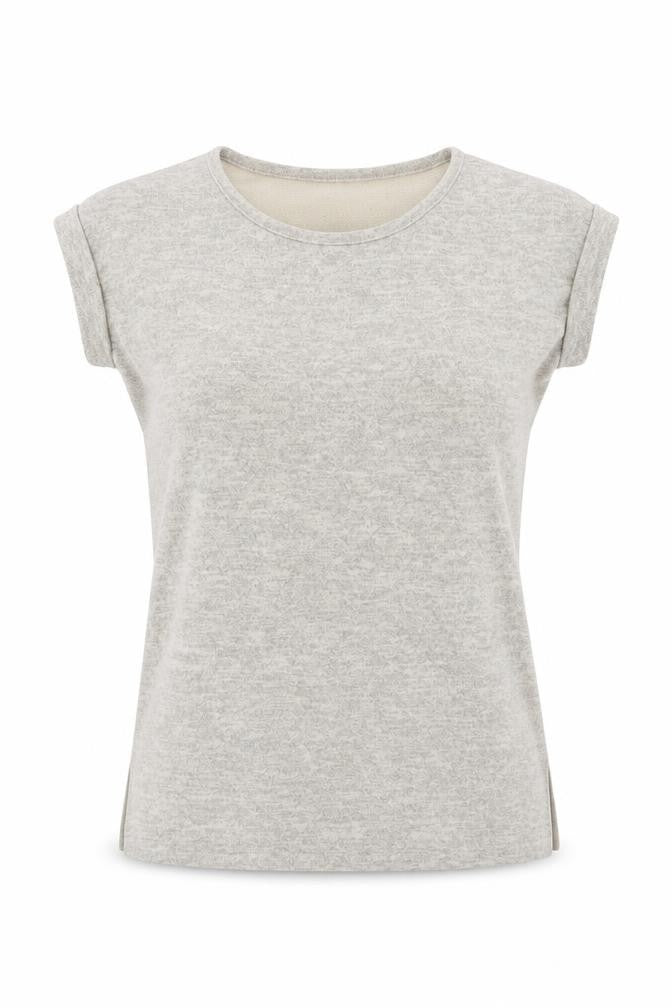 IZABEL Womens Ivory   Jersey Blouse Size 8