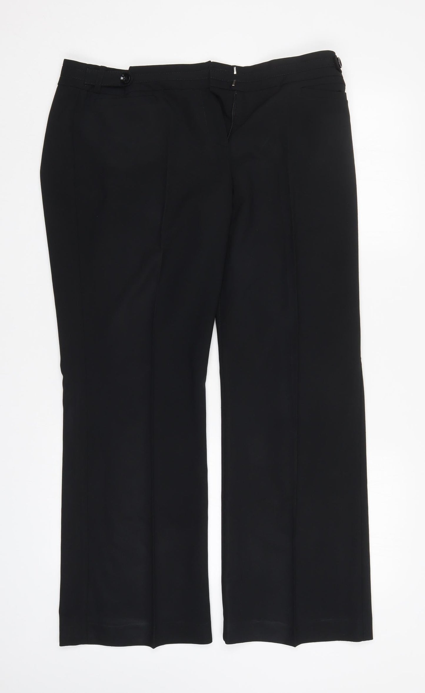 Dunnes Womens Black   Trousers  Size 14 L28 in