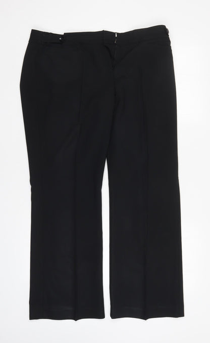 Dunnes Womens Black   Trousers  Size 14 L28 in