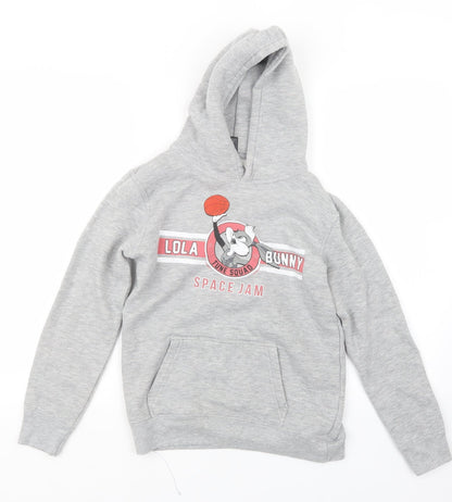 Preloved Sols Girls Grey   Pullover Hoodie Size 12 Years - Front
