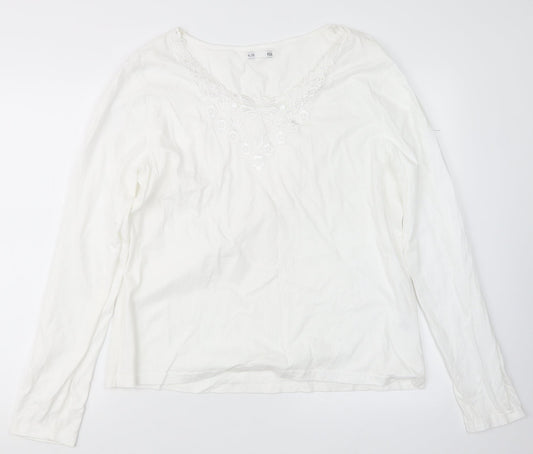 EA Womens White   Basic T-Shirt Size XL
