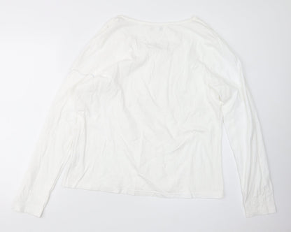 Preloved EA Womens White   Basic T-Shirt Size XL - Back