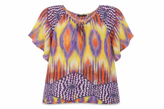 Atmosphere Womens Multicoloured Geometric  Basic Blouse Size 10
