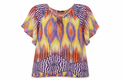 Atmosphere Womens Multicoloured Geometric  Basic Blouse Size 10