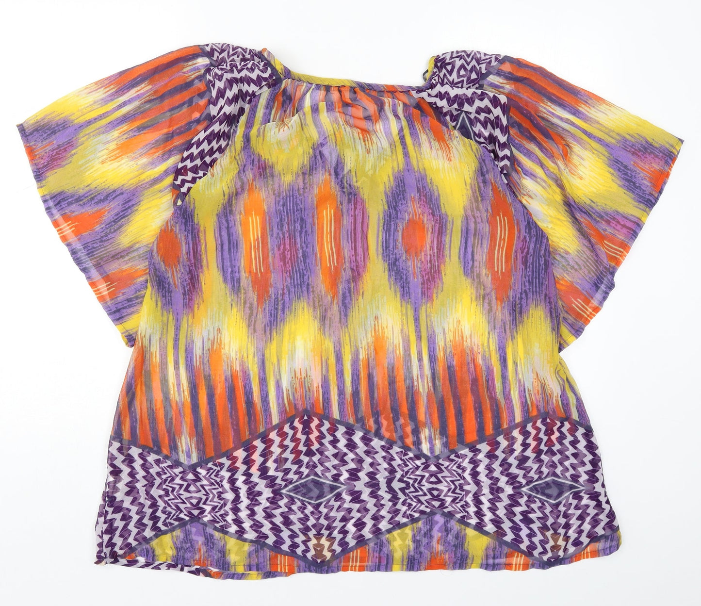 Atmosphere Womens Multicoloured Geometric  Basic Blouse Size 10