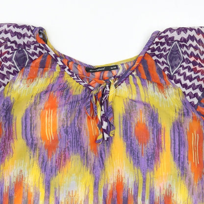 Atmosphere Womens Multicoloured Geometric  Basic Blouse Size 10