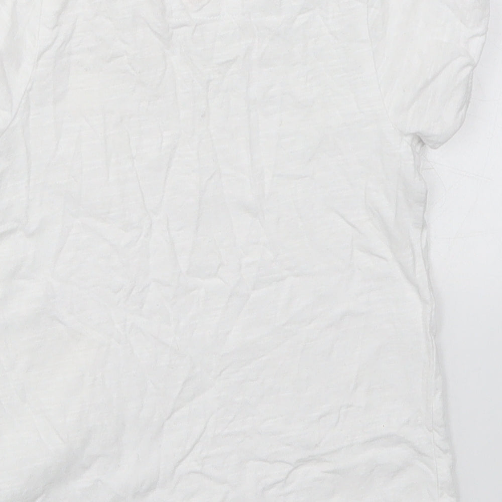 TU Girls White  Lace Basic T-Shirt Size 6 Years