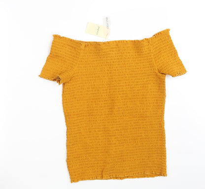 Preloved Papaya Womens Yellow   Basic Blouse Size 14 - Back