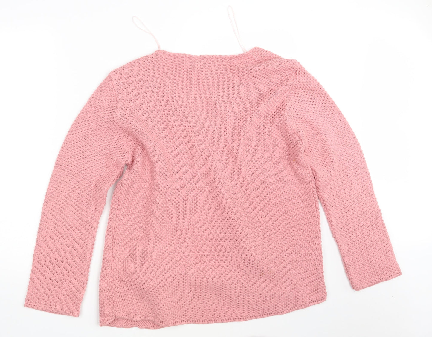 MITZY Womens Pink  Knit Wrap Jumper Size XL