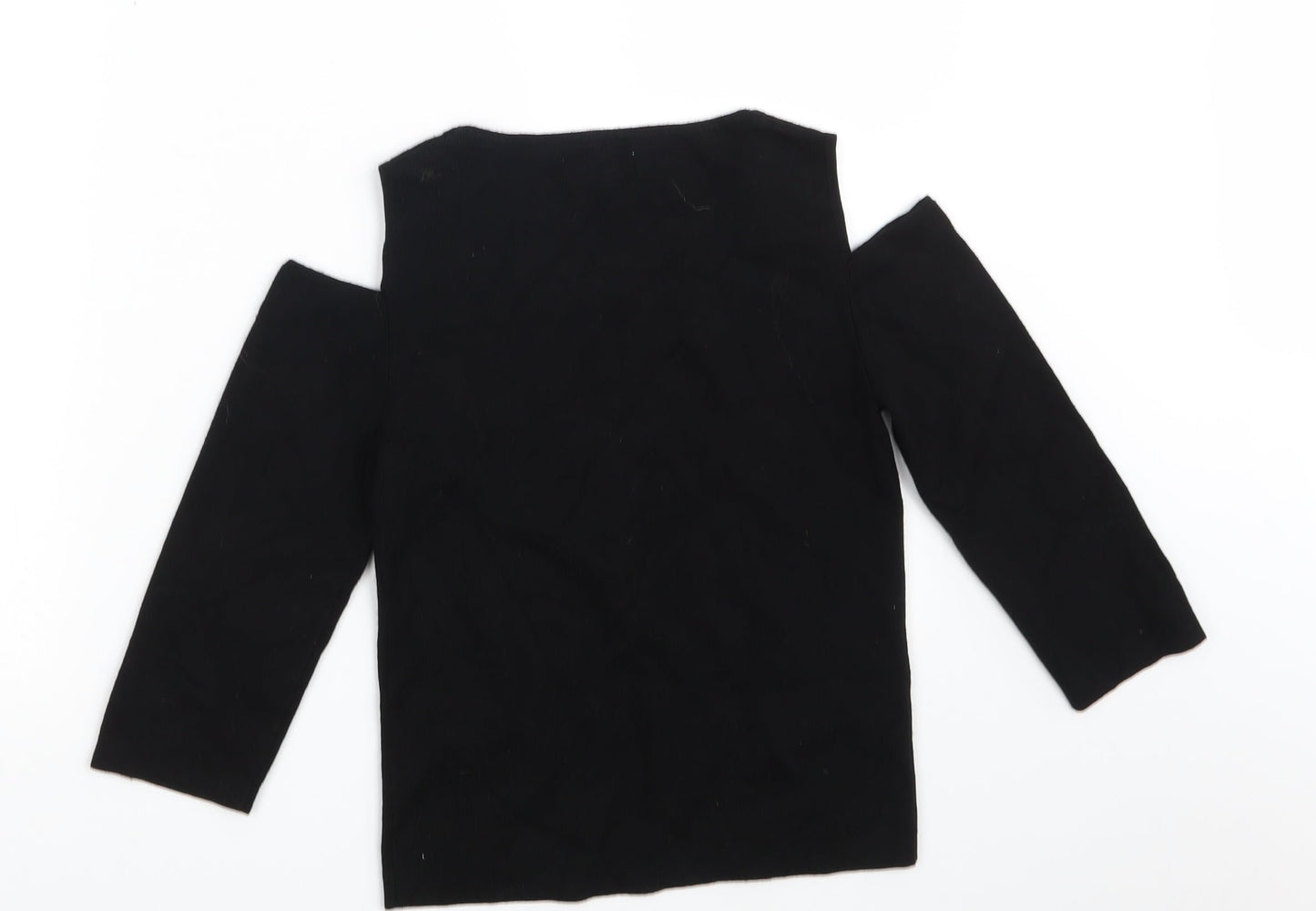 Monsoon Womens Black  Knit Pullover Jumper Size 10