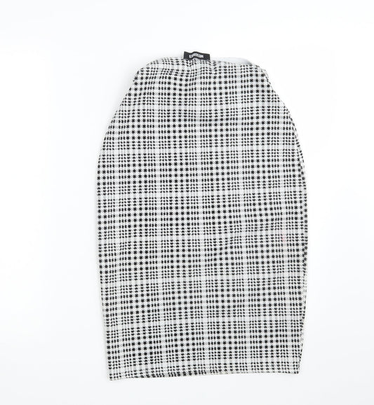 Missguided Womens White Fair Isle  Straight & Pencil Set Size 8