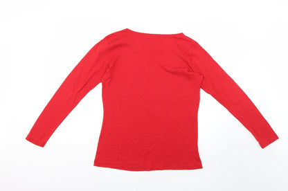 Preloved Papaya Womens Red   Basic T-Shirt Size 14 - Back