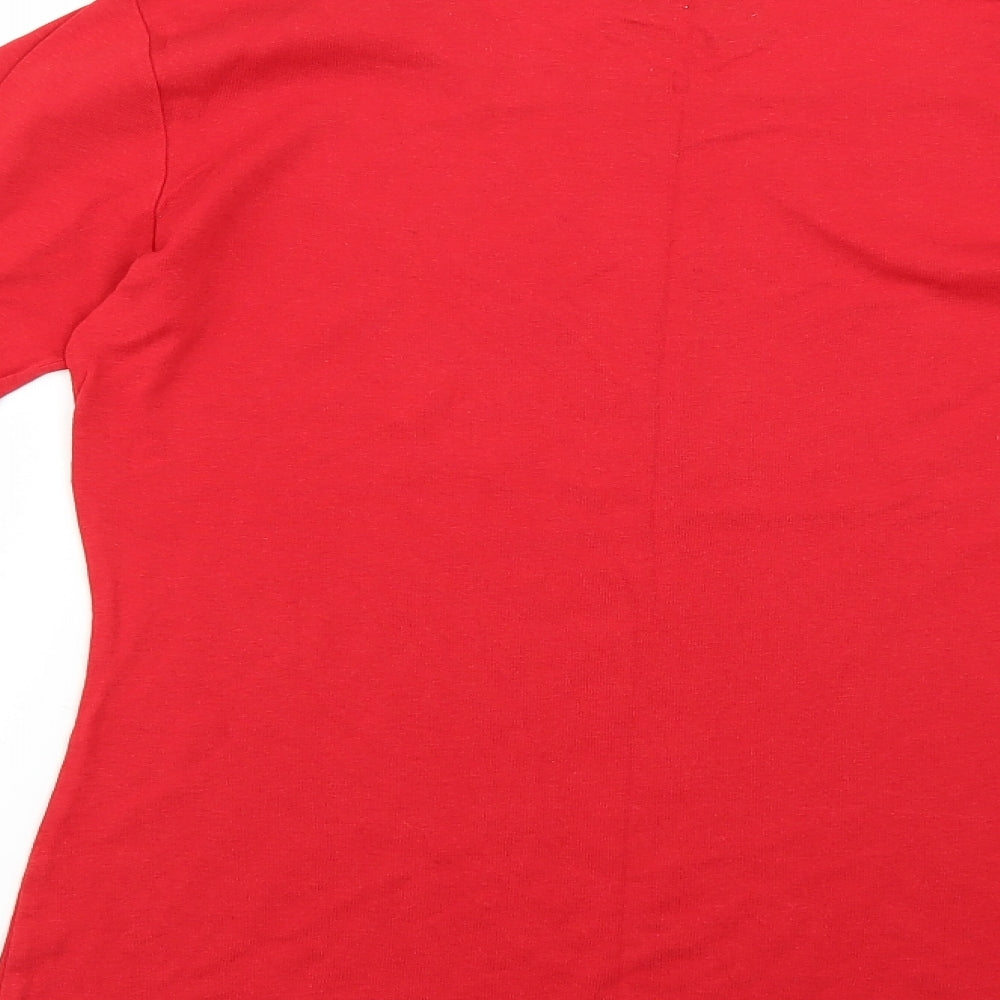 Papaya Womens Red   Basic T-Shirt Size 14