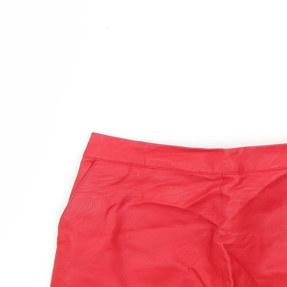 Topshop Womens Red   Mini Skirt Size 6