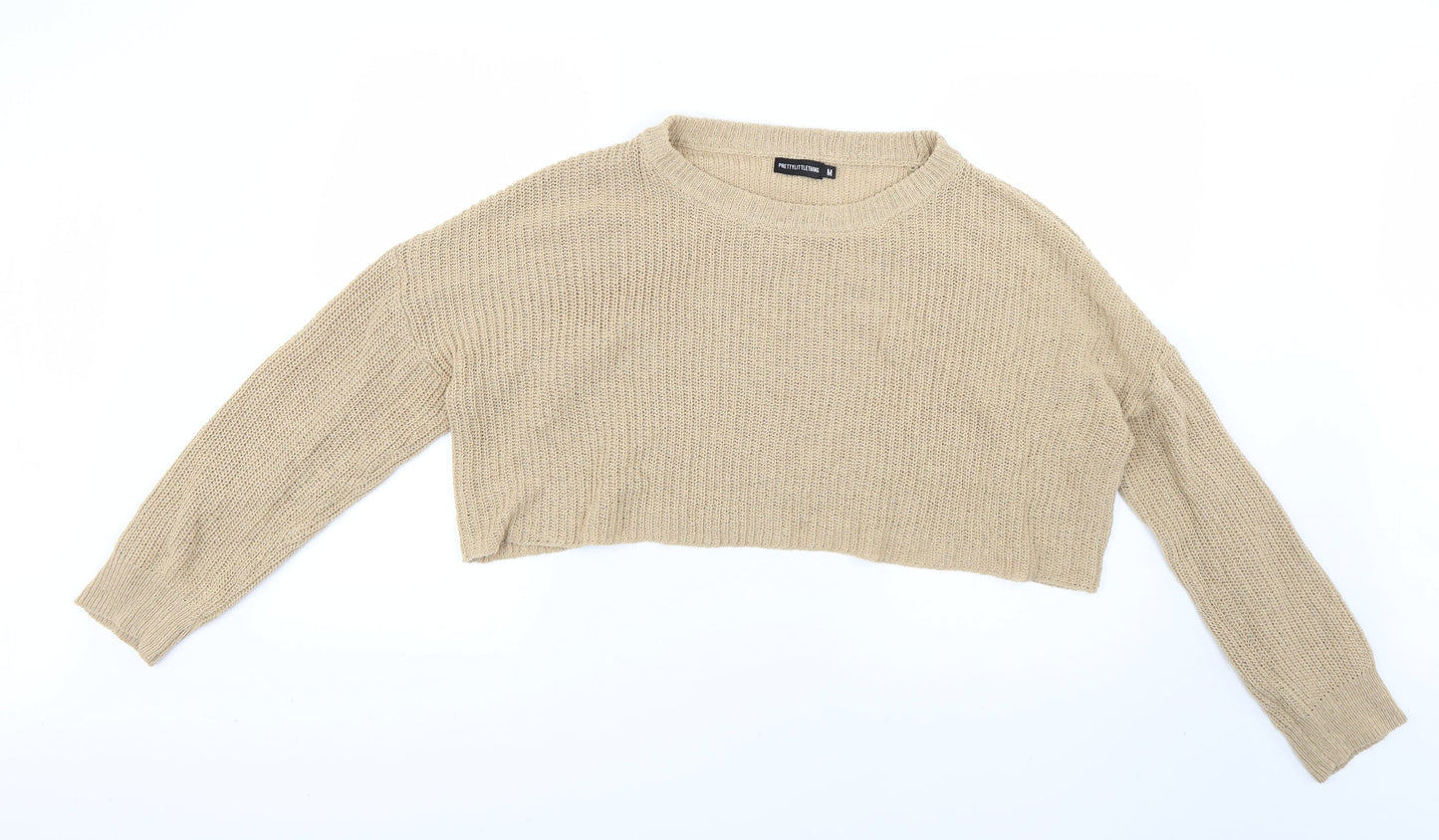 PRETTYLITTLETHING Womens Brown   Pullover Jumper Size M
