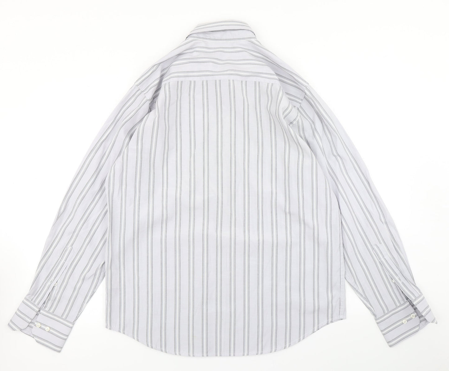 EA Mens Blue Striped   Button-Up Size M