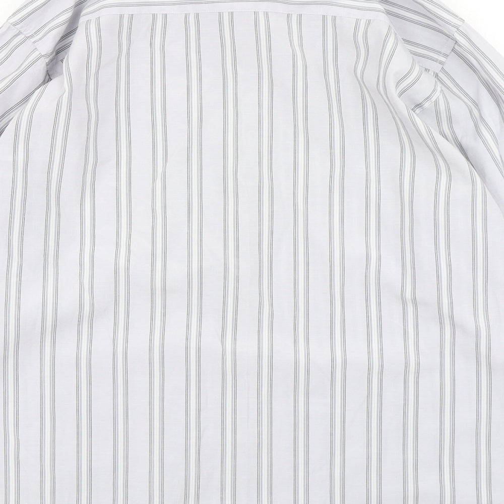 EA Mens Blue Striped   Button-Up Size M