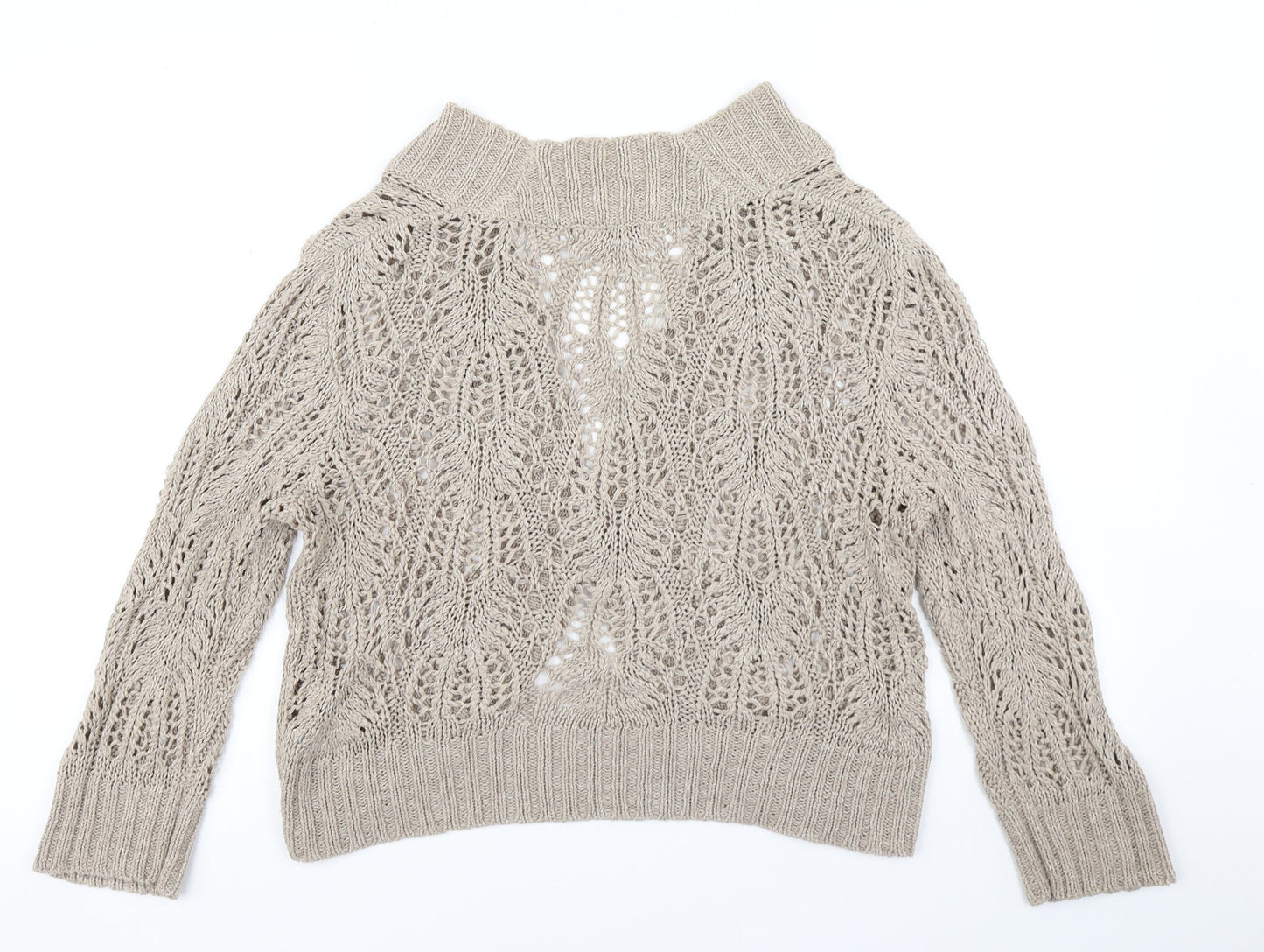 M&Co Womens Brown  Knit Cardigan Jumper Size M