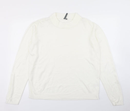 Originals Womens White  Knit Pullover Jumper Size 16