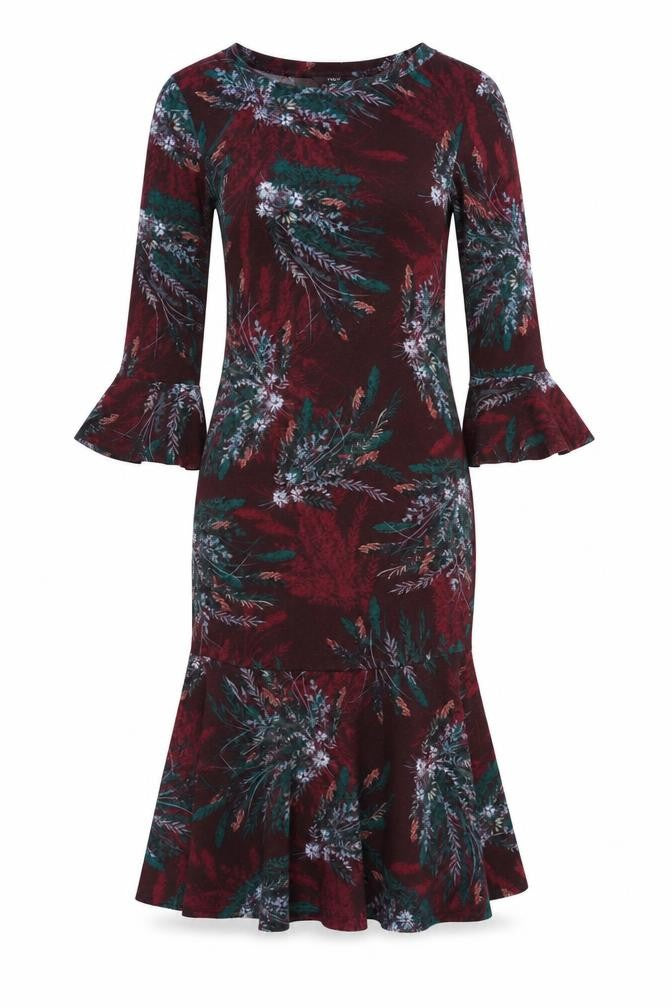 NEXT Womens Purple Floral  Mermaid  Size 8