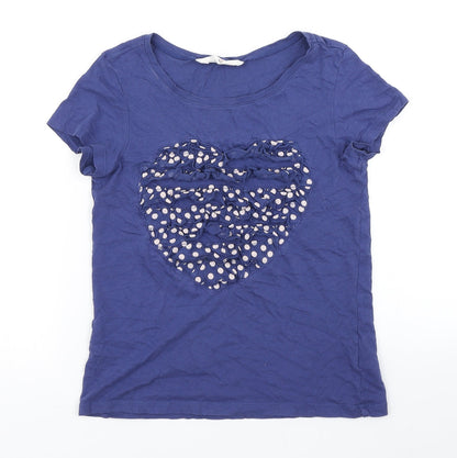 H&M Girls Blue   Basic T-Shirt Size 11 Years