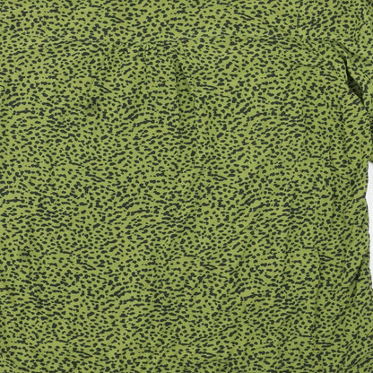 Preloved H&M Womens Green Animal Print  Shift  Size M - Label
