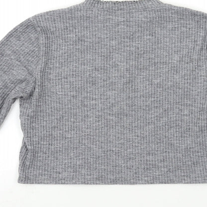 Preloved Topshop Womens Grey  Knit Pullover Jumper Size 14 - Label
