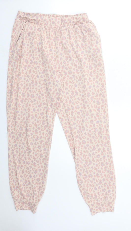 Michelle Keegan Womens Pink Floral  Sweatpants Trousers Size M L27 in