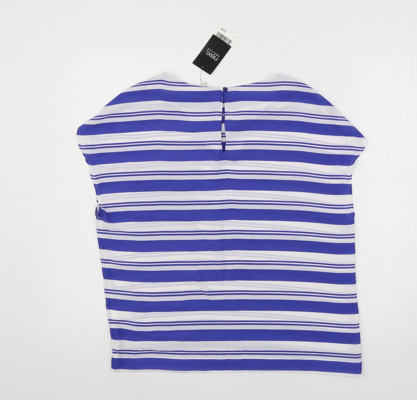NEXT Womens Blue Striped  Basic Blouse Size 8