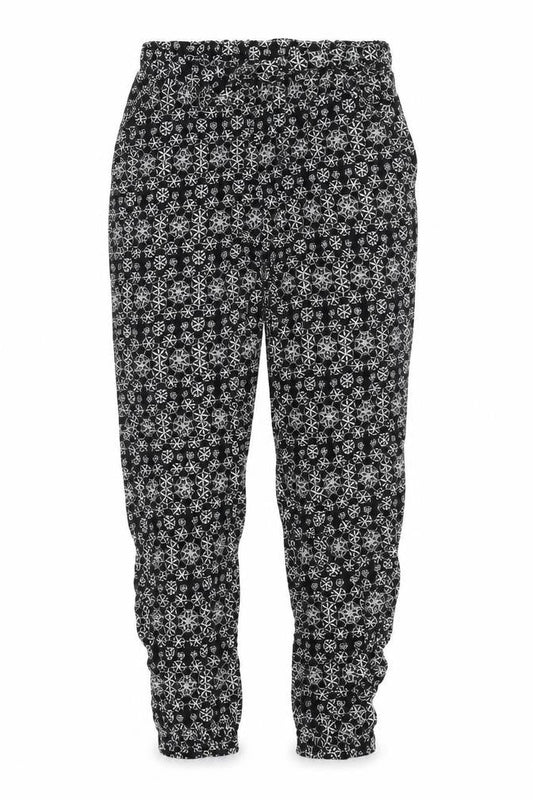 Atmosphere Womens Black Floral  Cropped Trousers Size 8 L24 in