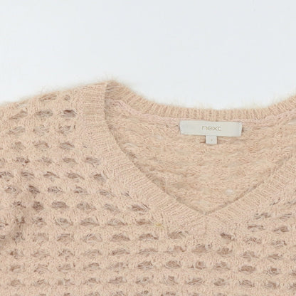 Next Womens Pink  Knit Pullover Jumper Size S