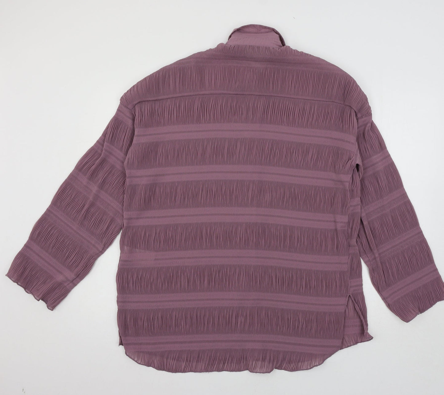 Club L Womens Purple   Basic Button-Up Size 8