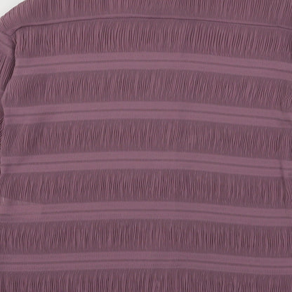 Club L Womens Purple   Basic Button-Up Size 8