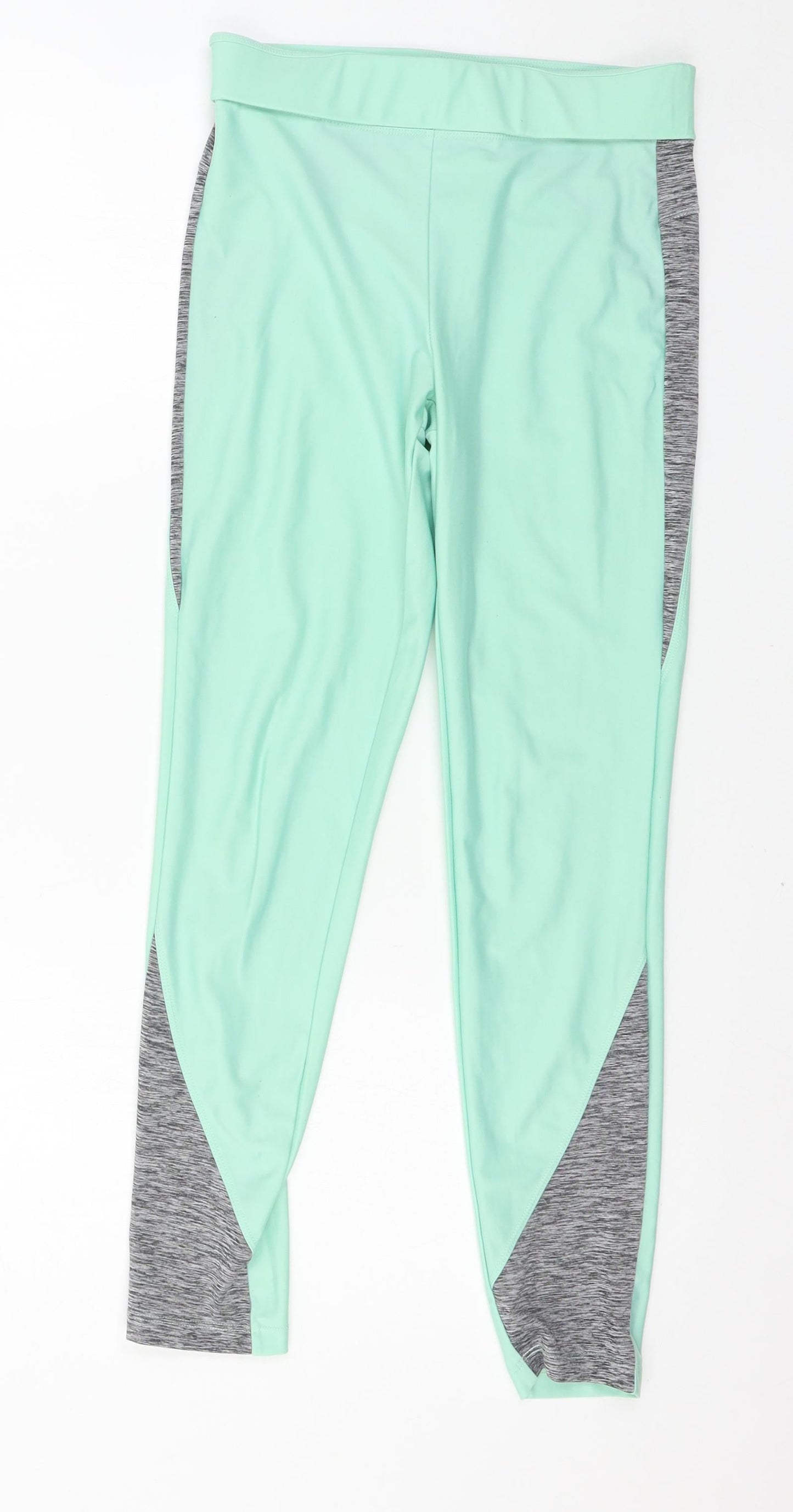 Missguided Womens Green  Jersey Capri Leggings Size 28 in L25 in