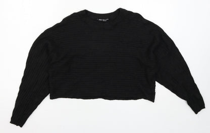 Select Womens Black  Knit Pullover Jumper Size S