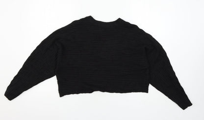 Select Womens Black  Knit Pullover Jumper Size S