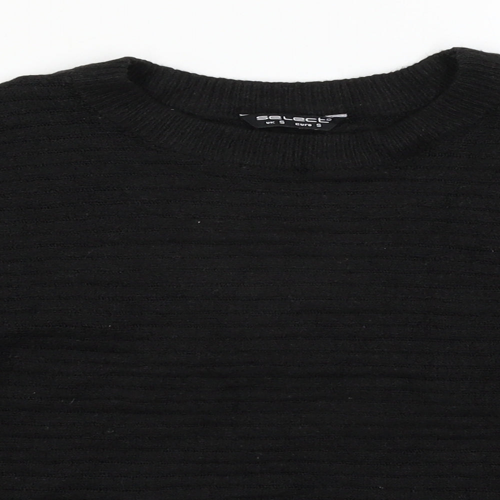 Select Womens Black  Knit Pullover Jumper Size S