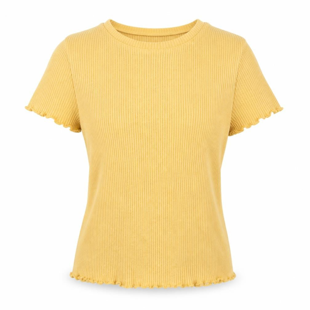 Primark Womens Yellow  Jersey Basic T-Shirt Size 4
