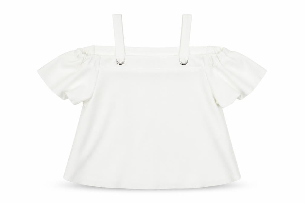 Primark Girls White  Jersey Basic Blouse Size 10-11 Years