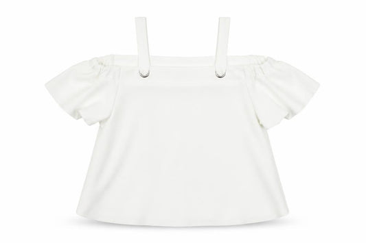 Primark Girls White  Jersey Basic Blouse Size 10-11 Years