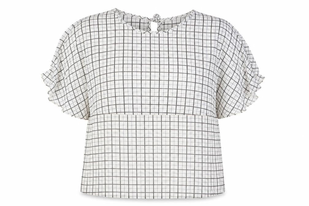 M&Co Womens Multicoloured Check  Basic Blouse Size 12