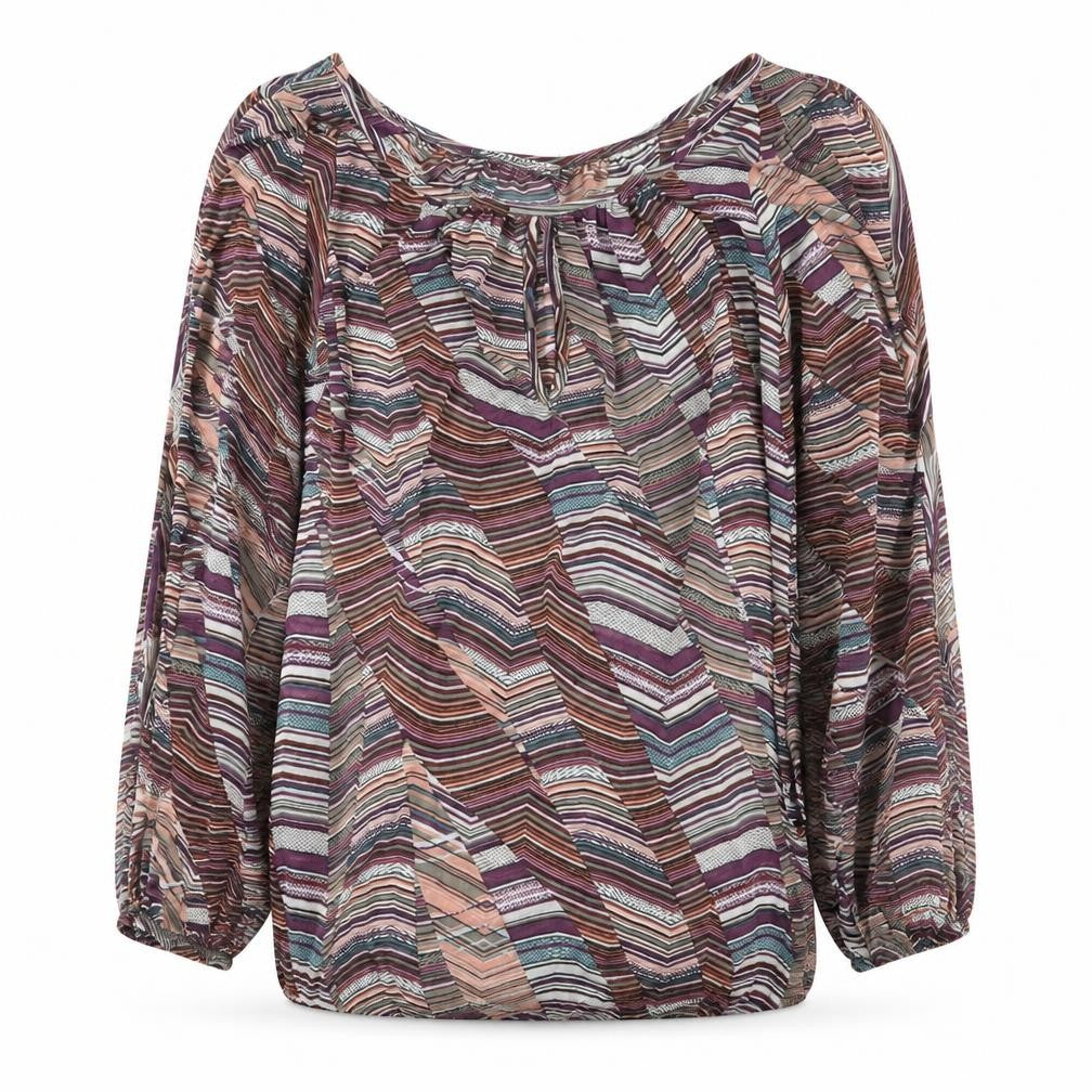 warehouse definitives Womens Multicoloured Geometric  Basic T-Shirt Size 10