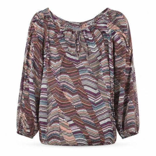warehouse definitives Womens Multicoloured Geometric  Basic T-Shirt Size 10