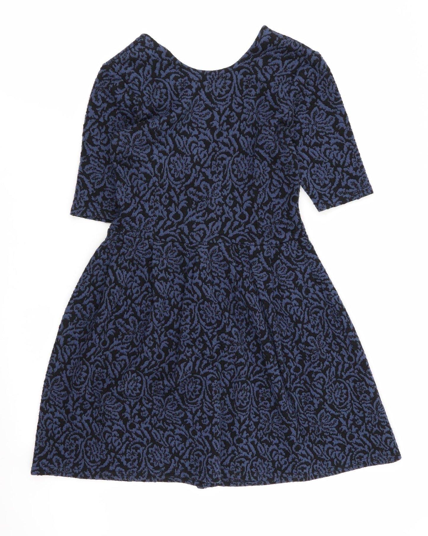 Cooperative Womens Blue Geometric  Fit & Flare  Size XS